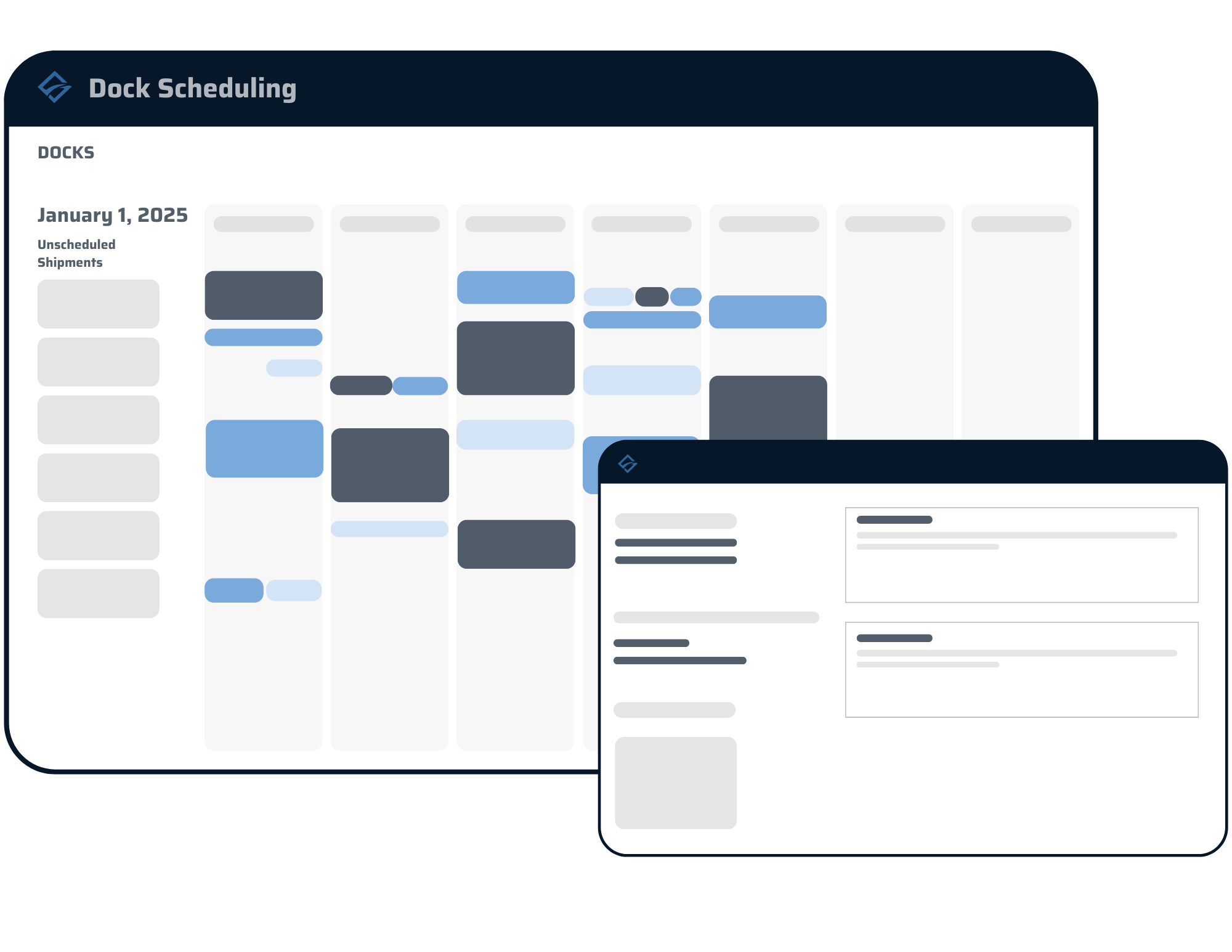 Dock Scheduling MockUps